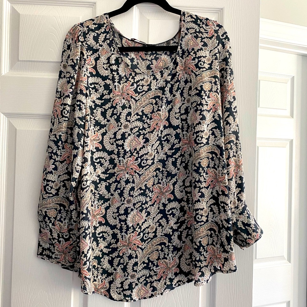 Paisley Print Maternity Blouse
